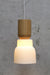 Verona Ceramic Nord Pendant Light with a natural wood lamp holder
