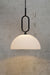 Opal glass shade in small with black loop cord