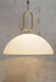 Opal glass shade in large with gold brass loop cord
