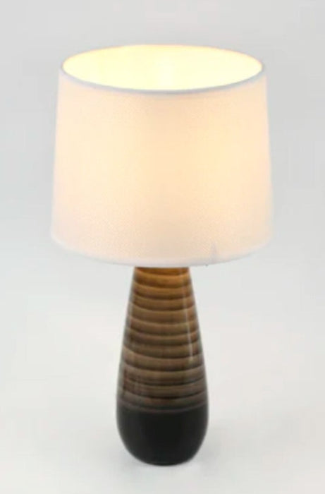 Classic Ceramic Table Lamp With Brown Finish