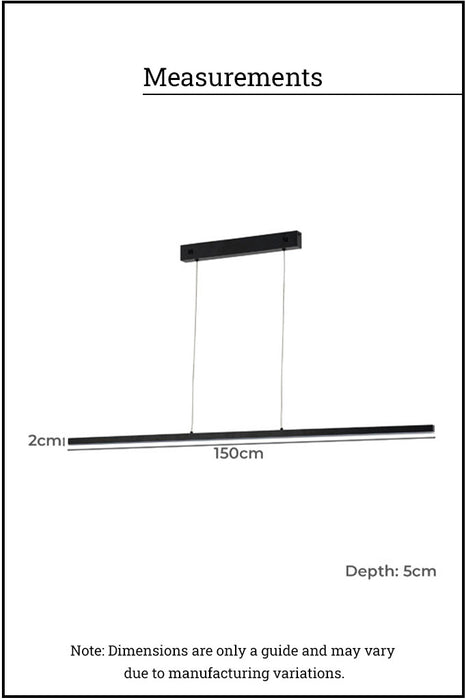 measurements of medium pendant light