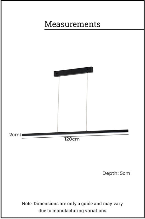 measurements of small pendant light