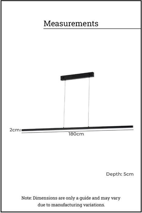 measurements of large pendant light