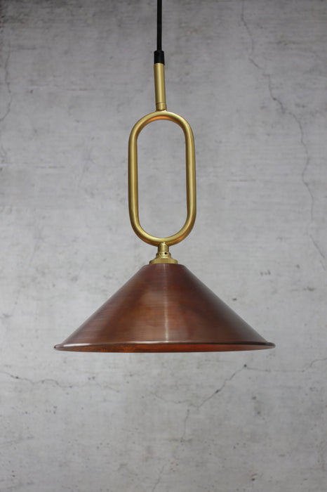copper small shade gold Loop Pendant Light