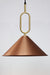 bright copper large shade gold Loop Pendant Light