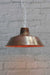 Brass Factory Pendant Light with top entry white chain