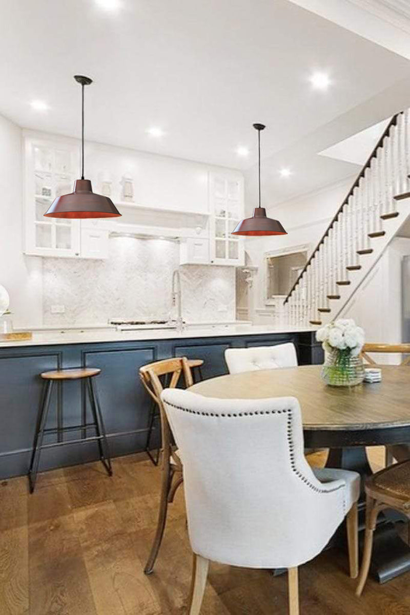 Copper pendants in Edwardian residence