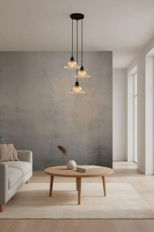 Paris Pleated Glass Chandelier