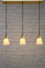 Forli Ceramic Linear Pendant Gold brass with small shades