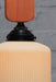 ceramic shade with woodtop pendant cord