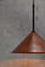 Cone Mod Pendant Light aged copper large shade