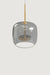 Croxley LED pendant with smokey glass shade