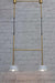Junction Pendant Light B in gold with white shades