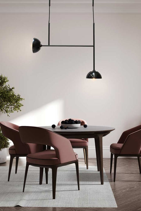Junction Pendant Light A in black over dining room