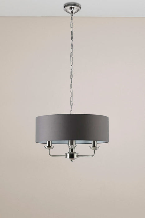 small grey chandelier 