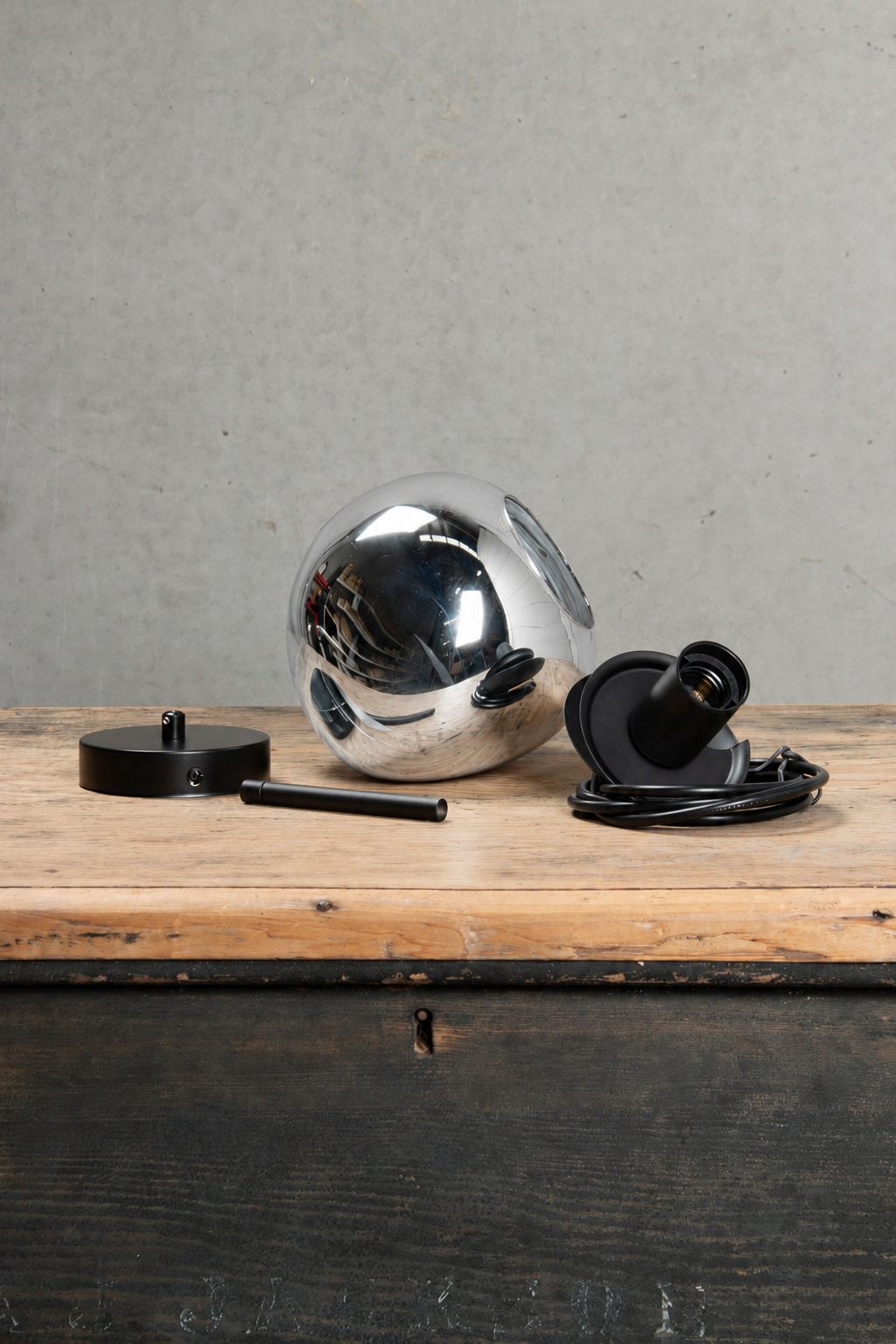 Northern Orb Pendant Light grey trunk shot