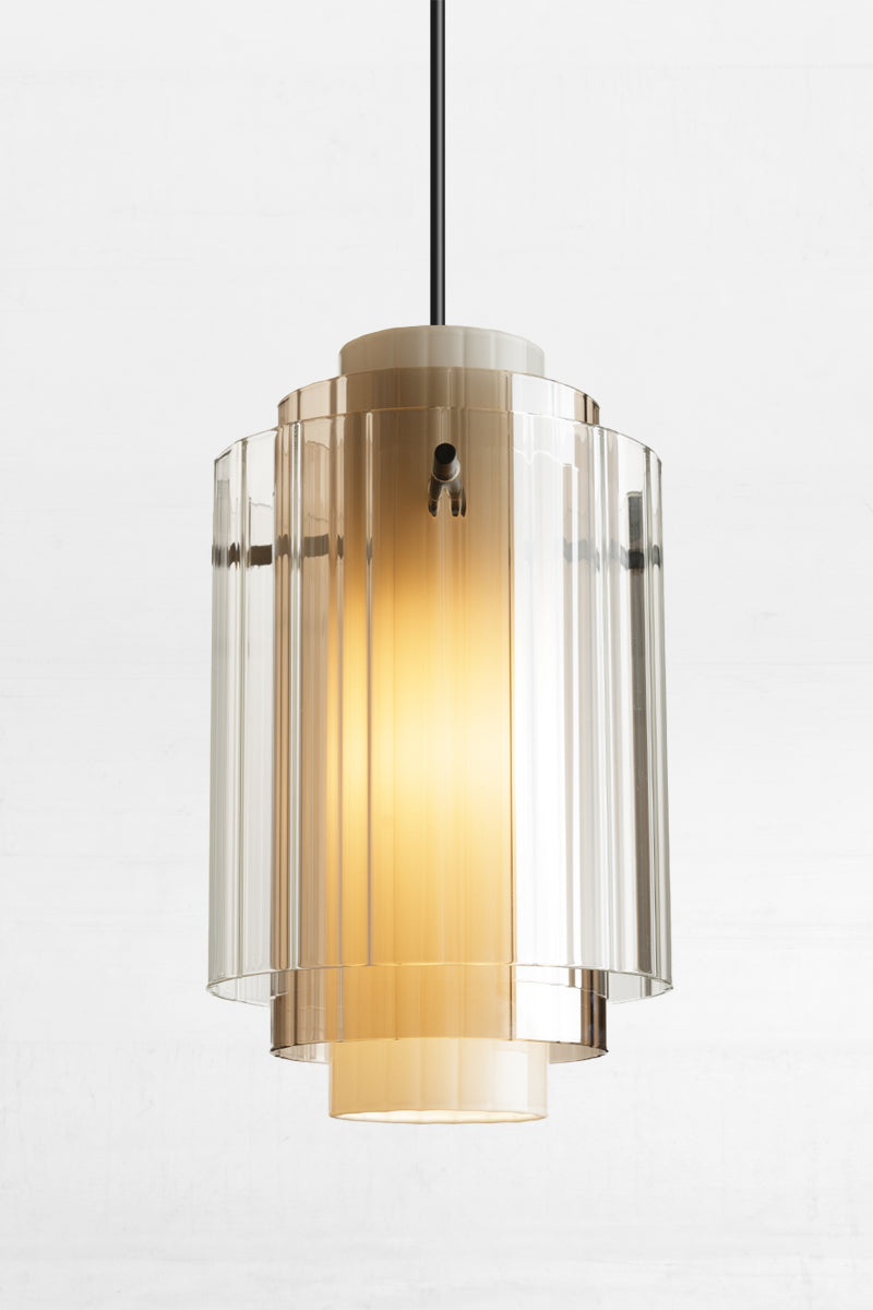  Its triple layers of reeded glass and opal glass in different shaped and sizes 