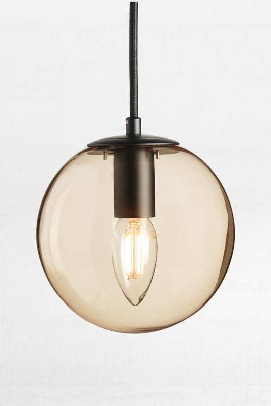 Tully  Glass Pendant Light amber shade 