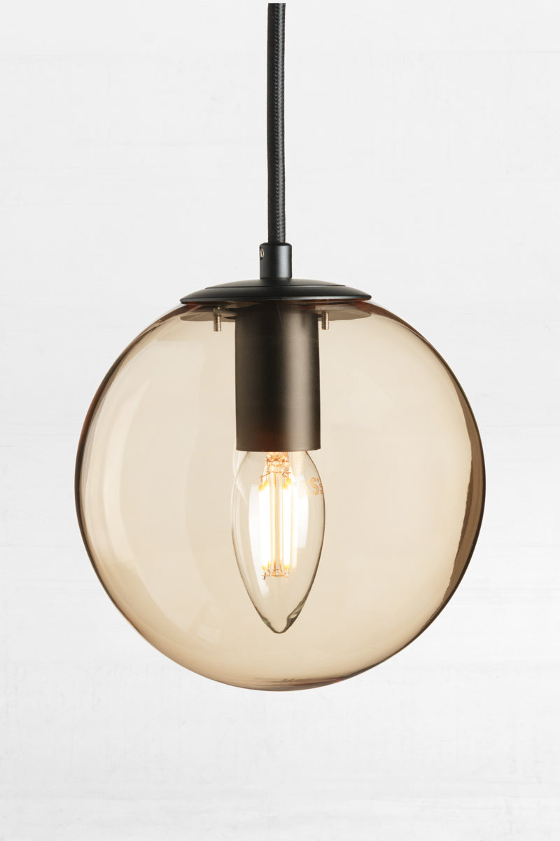 Tully  Glass Pendant Light amber shade 