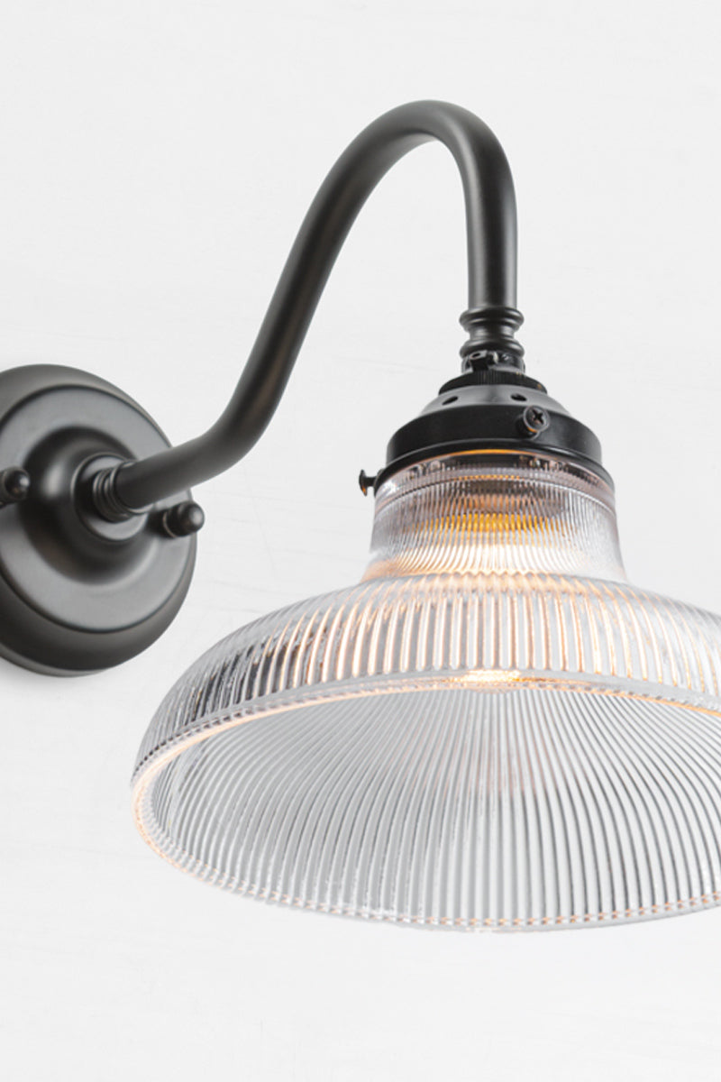 close up of small wall light
