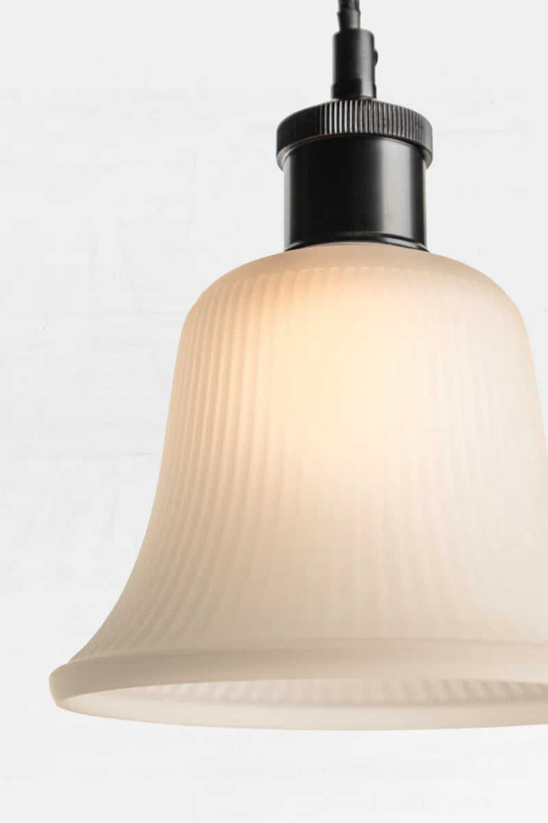 detailed shade on black lampholder