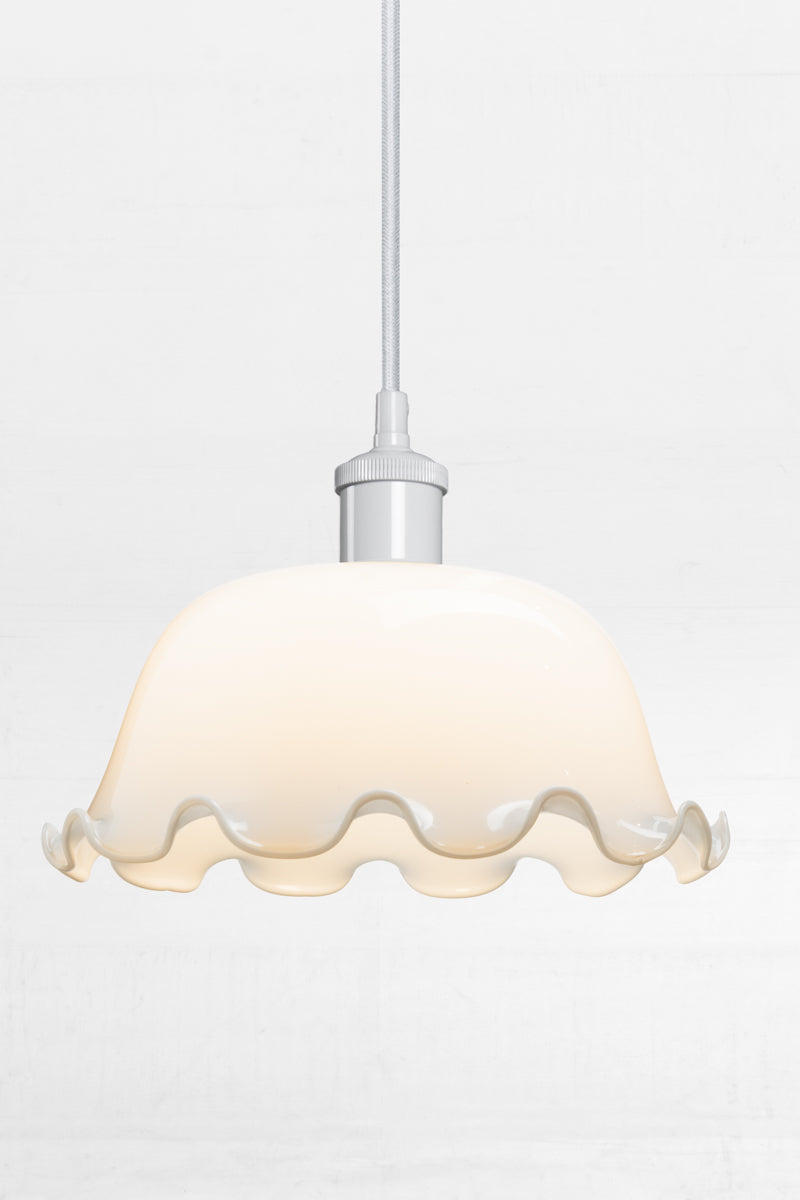 Southington Glass with white Pendant Light