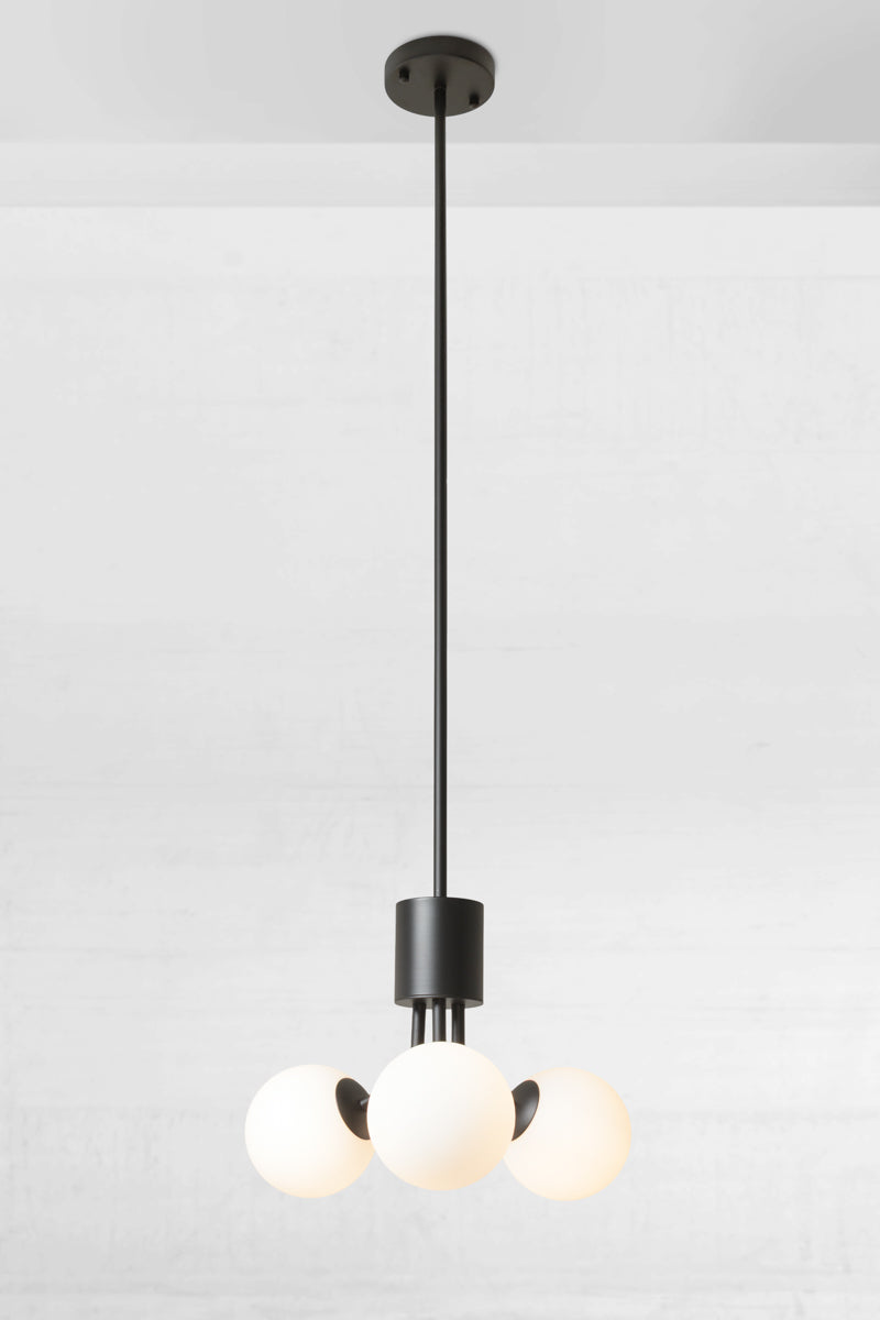 Brooklyn Glass Orb 3 Light Pendant