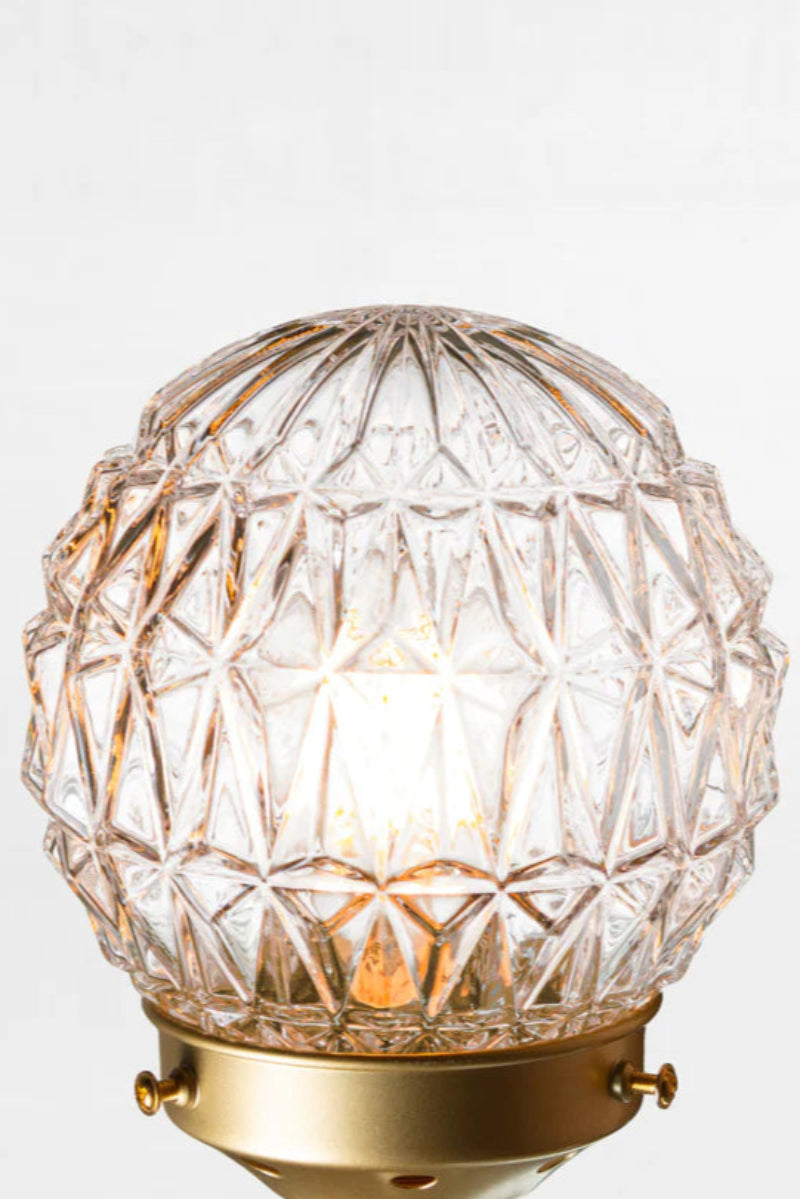 glass shade on gold fittings