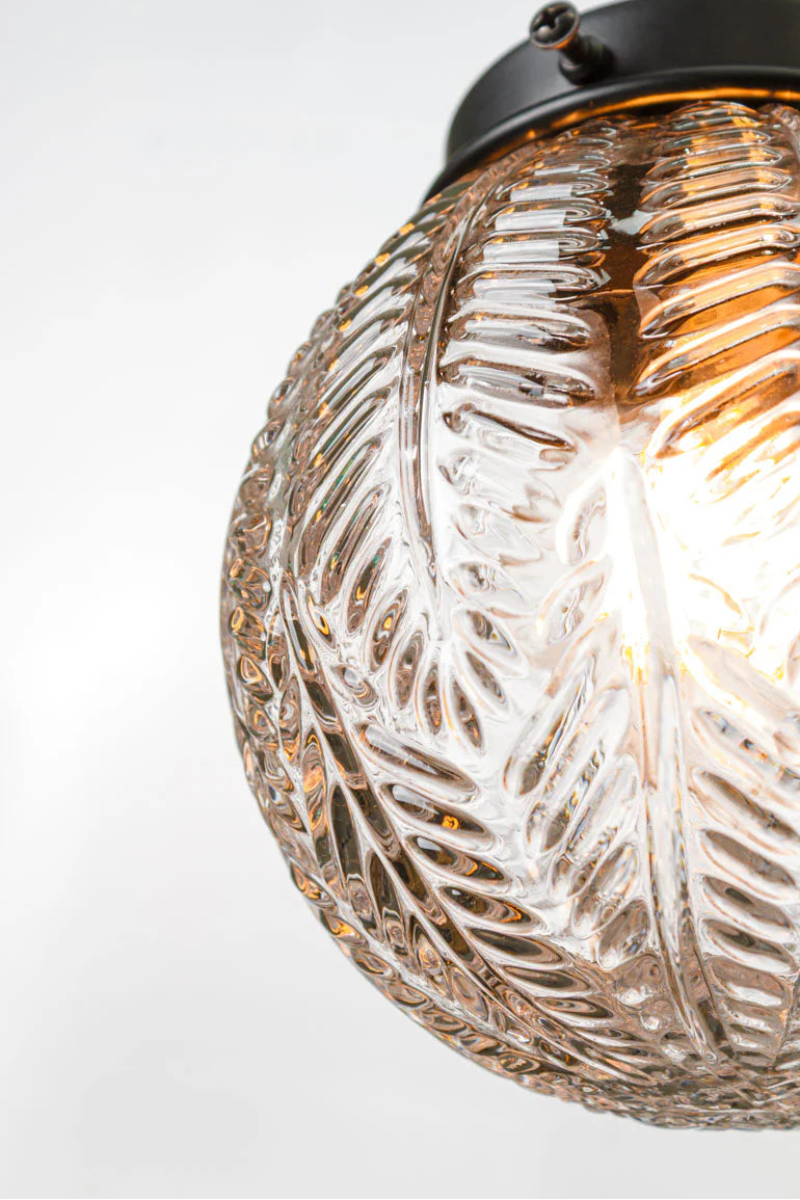 Close up of clear glass detailing