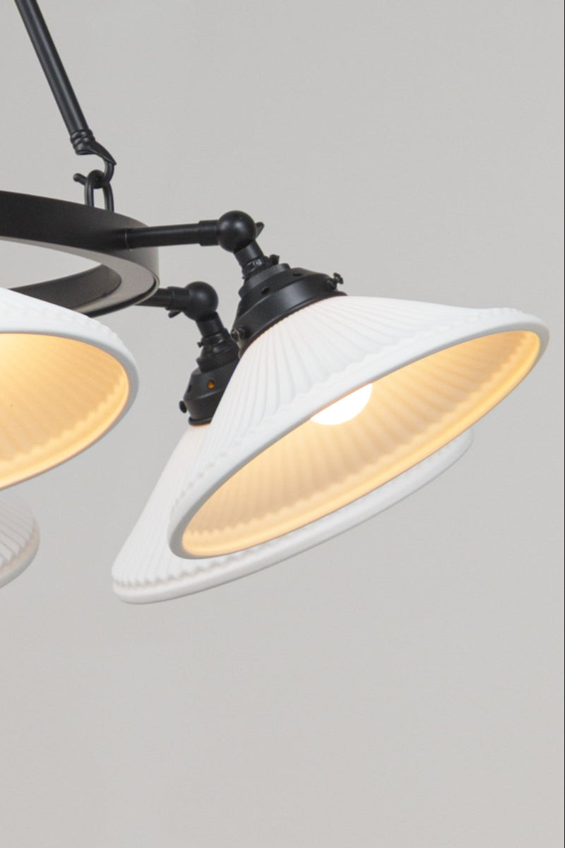 close up on the pleat detail on shade