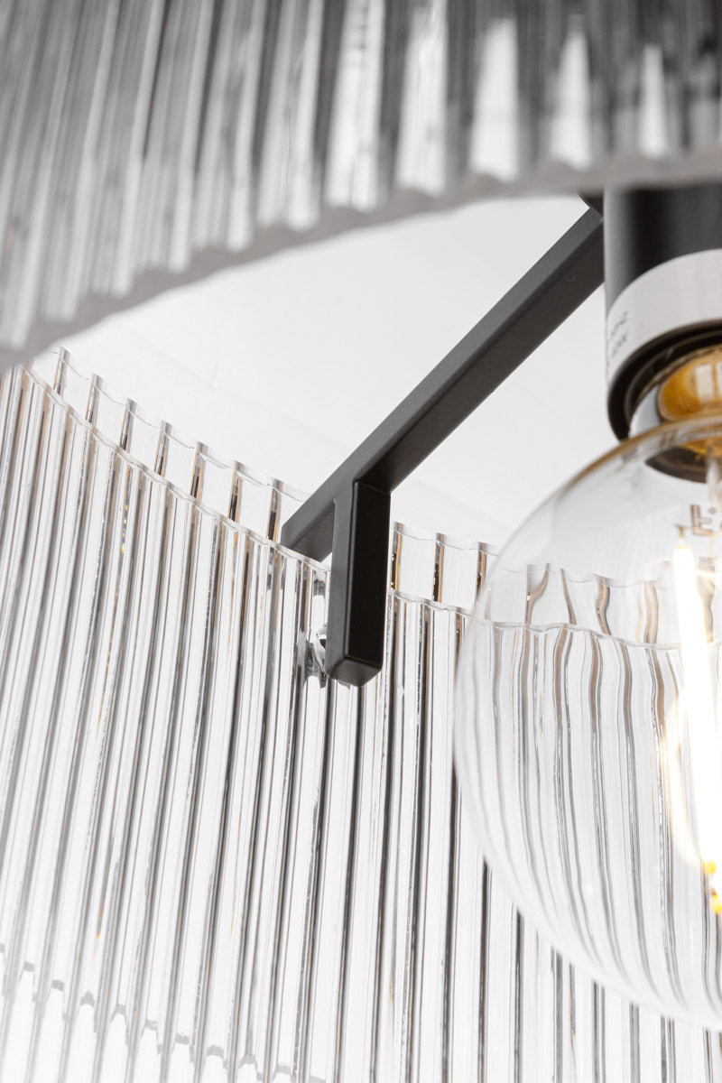 Close up of the black steel bespoke suspension and frame. 