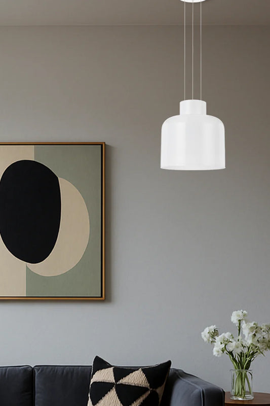 glass shade in modern room