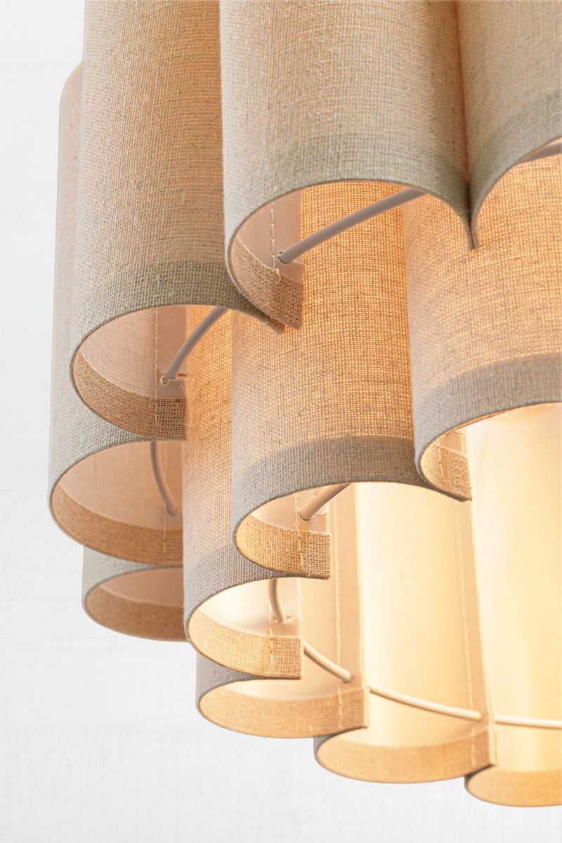 Two tiered shade with scallop form