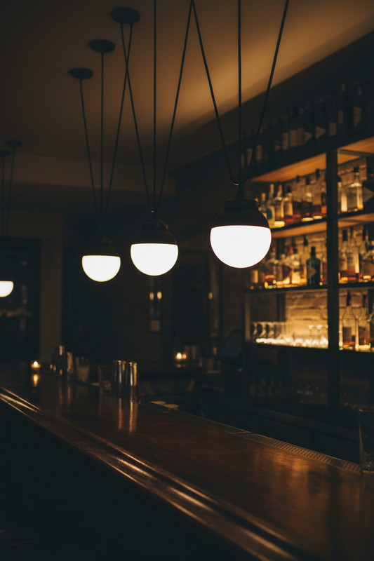 Crown Sphere Glass Trapeze Pendant Light