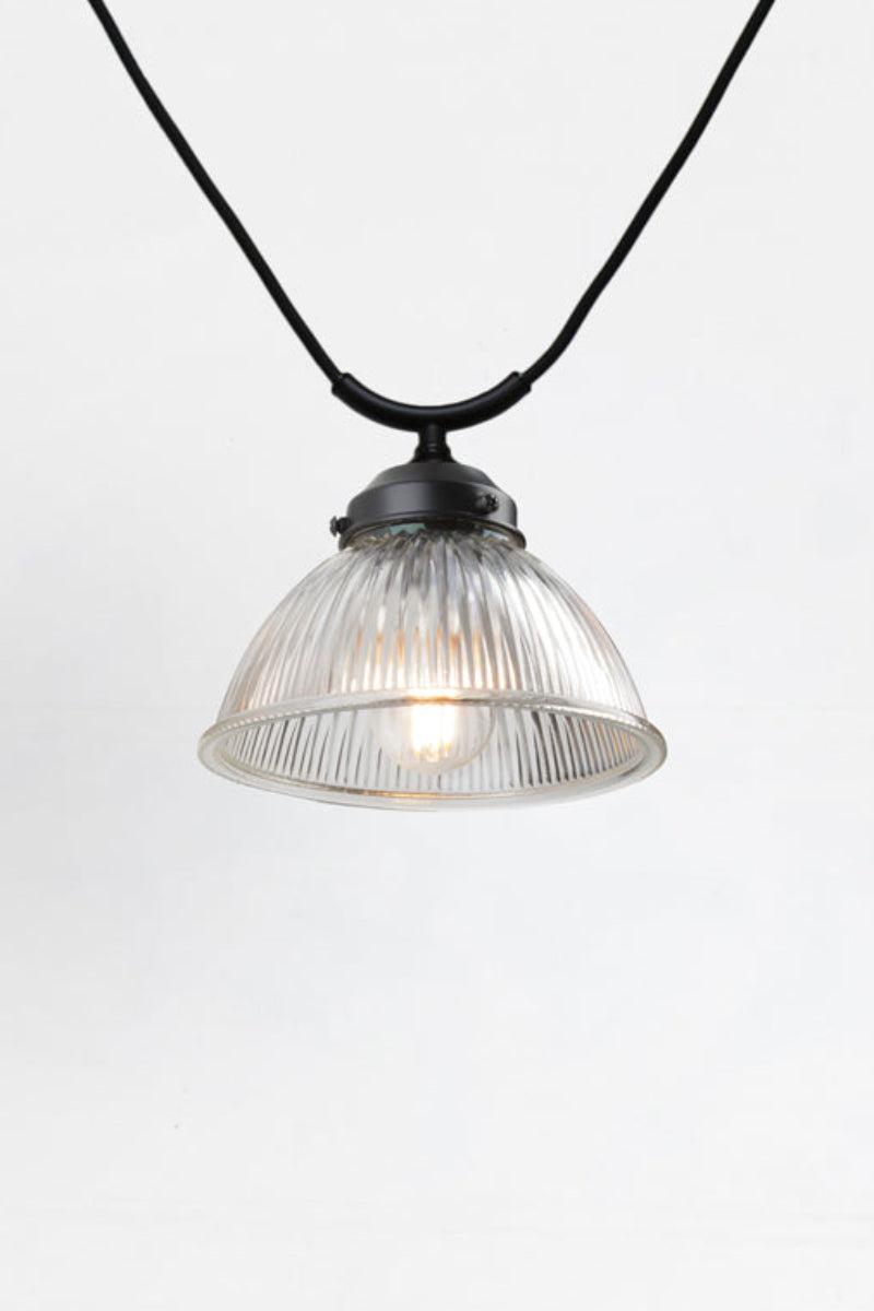 Como Glass Trapeze Pendant Light with plain shade