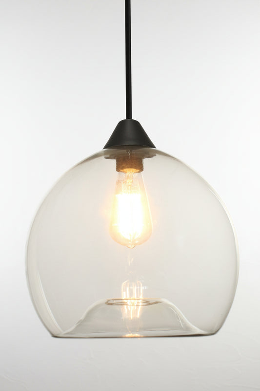 Glass shade pole pendant
