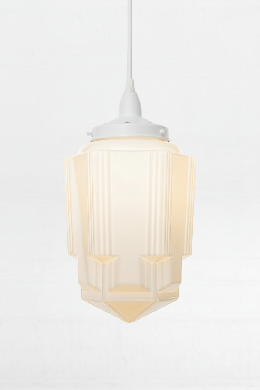 Art deo inpired pendant light elevates any interior with timeless sophistication