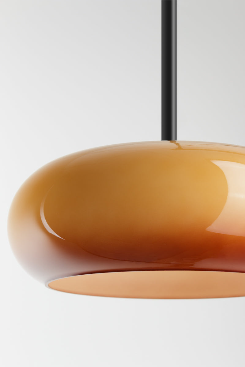 detailed shot of Avoca glass shade and its graident 