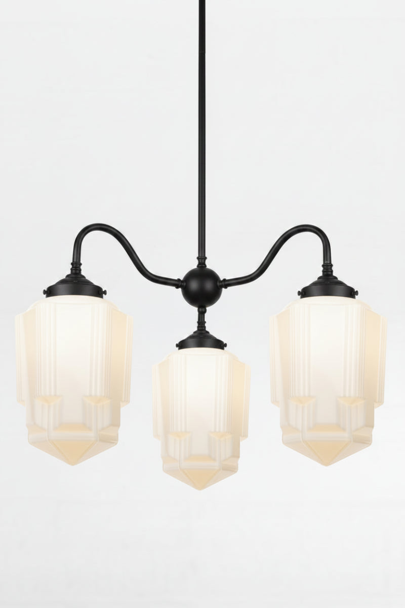 Tivoli Deco Glass Gooseneck Chandelier + more up to 30% off Fat Shack Vintage sale