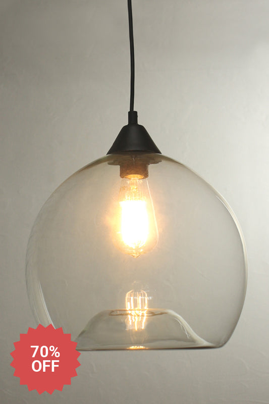 Glass pendant light