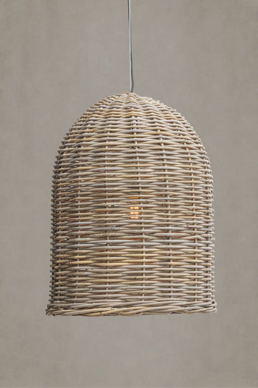 Coastal rattan pendant light shade