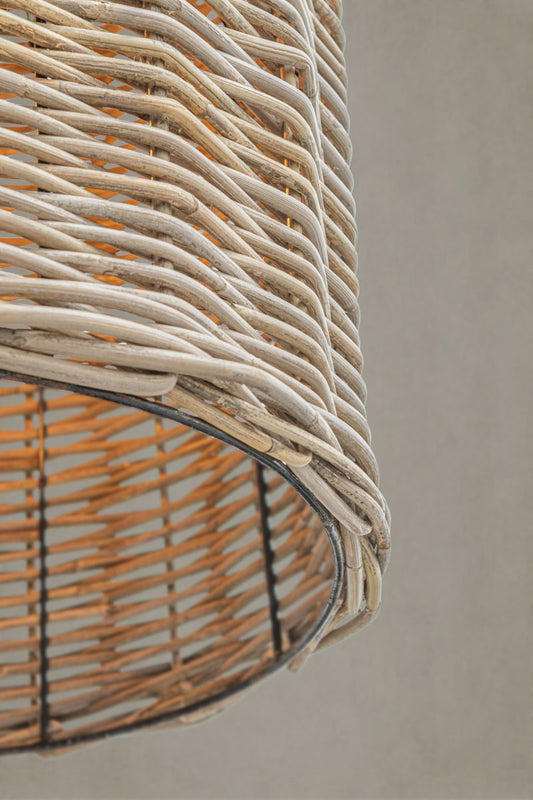 Rattan shade up close detail