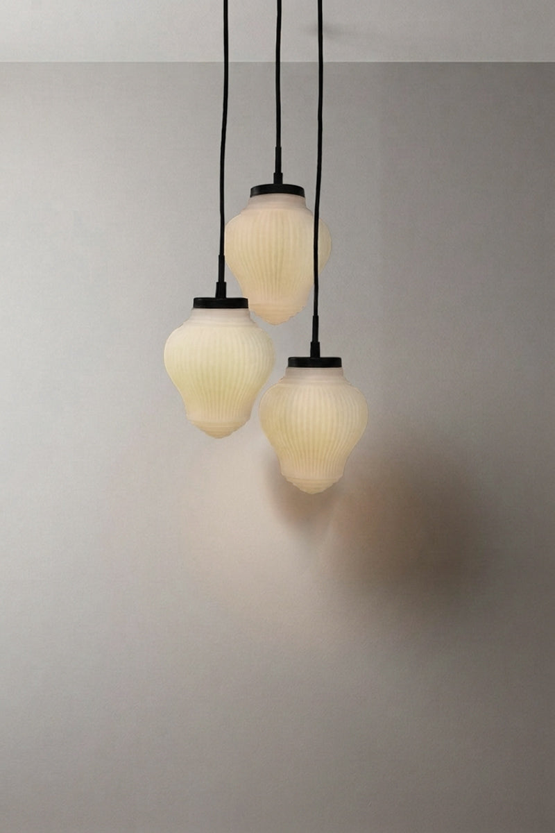 Adelphi 3 drop multi light Glass Pendant Light