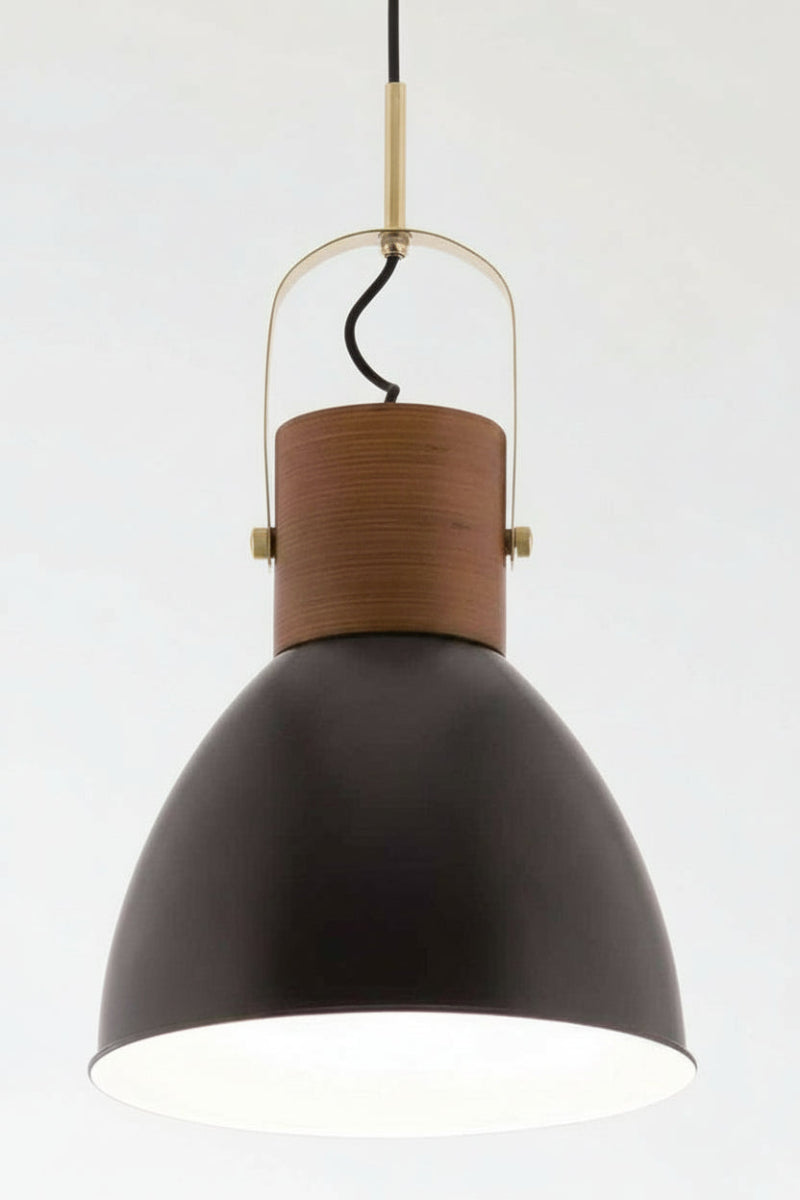 This scandinavian styled ceiling light has a clean contemporary feel with subtle industrial elements.
