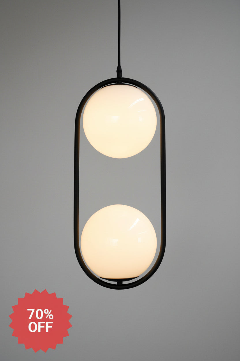 double orb glass light