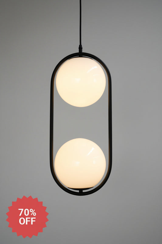 double orb glass light