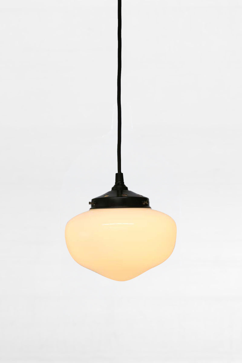 Small plain pendant light with black round cord