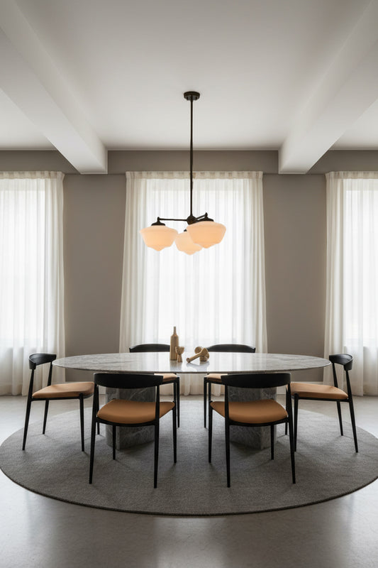 Chelsea Triple Pendant light in dining room