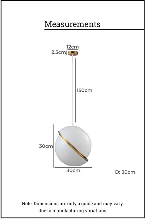 Large Menangle pendant measurements