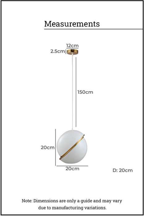 Small Menangle pendant measurements. 
